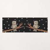 Zwei Hübsche Brown Owls auf Branch Blue Necklace S Yogamatte (Vorderseite (Horizontal))