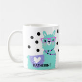 Zwei Hübsche Llama Ladys Coffee Kaffeetasse (Links)