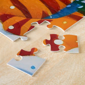 Zwei hübsche orange-weiße Katzen Puzzle (Seite)