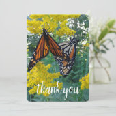 Zwei hübsche Schmetterlinge Dankeskarte (Stehend Vorderseite)