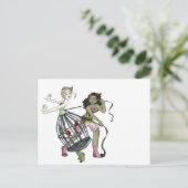 Zwei Hübsche Vögel Postkarte (Stehend Vorderseite)