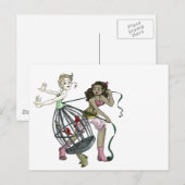 Zwei Hübsche Vögel Postkarte (Vorne/Hinten)