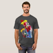 zwei Hühnchen mit Bandanavorband und Brille T-Shirt (Vorne ganz)