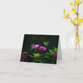 Zwei Hummingbirds Jubiläumsgrüßkarte Karte (Gelbe Blume)