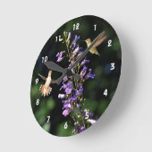 Zwei Hummingvögel fliegen mit Blume, Wall Clock Runde Wanduhr (Winkel)