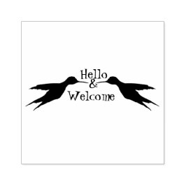 Zwei Hummingvögel in Flight 1a Gummi-Briefmarke Gummistempel