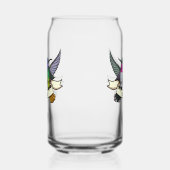 Zwei Hummingvögel mit dem Cartoon "Text Ribbon Nec Dosenglas (Rechts)