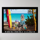 Zwei Hunde am Strand Poster (Vorne)