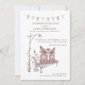 Zwei Hunde auf einer Hochzeitsbank Ankündigung (Vorderseite)