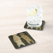 Zwei Hunde, die im Türfenster, hintere Ansicht Untersetzer (Rechte Seite)