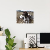 Zwei Hunde | Field, Houston, Texas Poster (Heimbüro)
