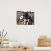 Zwei Hunde | Field, Houston, Texas Poster (Küche)