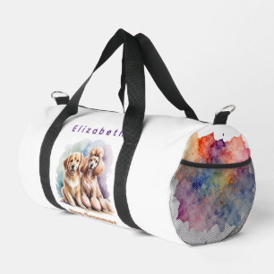 Zwei Hunde Groomer Personalisiert Duffle Bag