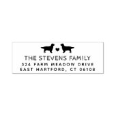 Zwei Hunde Herzname und Anschrift Permastempel (Design)