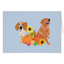 Zwei Hunde im Herbst