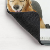 Zwei Hunde mit Krawatte und Brille, auf 2 sitzen Mousepad (Ecke)
