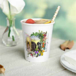 Zwei Hunde Papiertasse Pappbecher