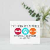 Zwei Hunde Postkarten (Stehend Vorderseite)