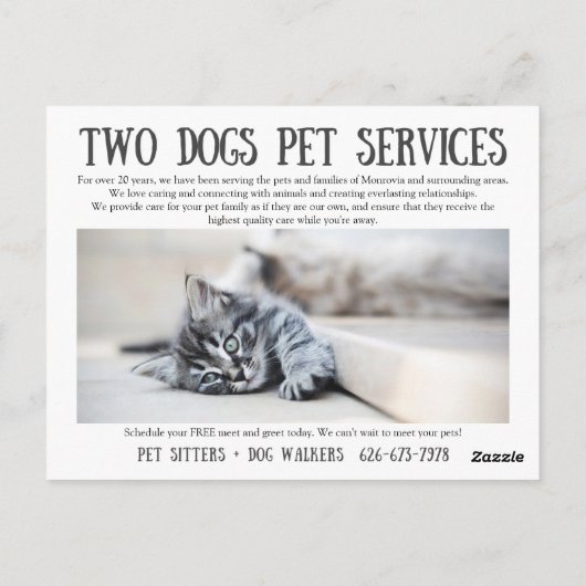 Zwei Hunde Postkarten (Rückseite)