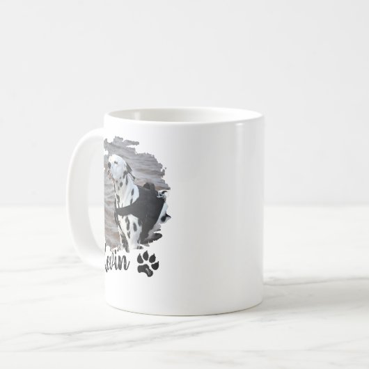 Zwei Hunde pro Cup Kaffeetasse (Vorderseite Links)