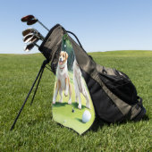 Zwei Hunde spielen Golf Handtuch (Gras)
