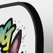 Zwei Hunde trinken Bier und tragen Sonnenbrille Pickleball Schläger (Linke Seite)