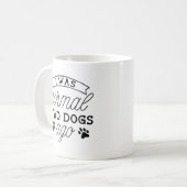 Zwei Hunde vor Kaffeetasse (Vorderseite Links)
