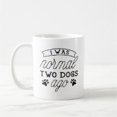 Zwei Hunde vor Kaffeetasse (Links)