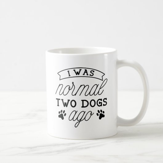 Zwei Hunde vor Kaffeetasse (Rechts)