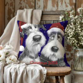 Zwei Hunde Weihnachten 2025 Kissen
