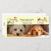 Zwei Hunde Weihnachtskarten Fotoschablone Feiertagskarte (Vorne/Hinten)