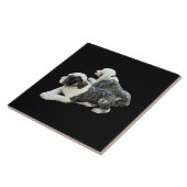Zwei Hütehunde Fliese (Seite)