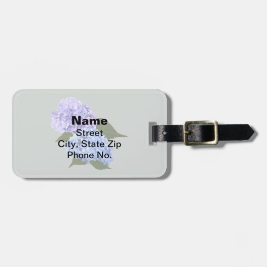Zwei Hydrangea Lavender und Blau Gepäckanhänger (Vorderseite horizontal)