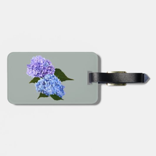 Zwei Hydrangea Lavender und Blau Gepäckanhänger (Rückseite horizontal)