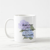Zwei Hydrangea Lavender und Blau Kaffeetasse (Links)