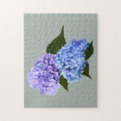 Zwei Hydrangea Lavender und Blau Puzzle (Vertikal)