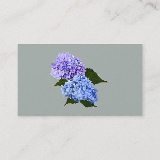 Zwei Hydrangea Lavender und Blau Visitenkarte (Rückseite)