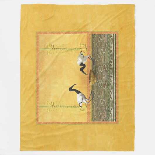 Zwei Ibis-Getränke aus einer goldenen Schüssel Fleecedecke (Vorderseite)