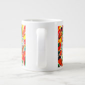 Zwei Igel spielen Herbst . Jumbo-Tasse (Rückseite)