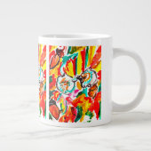 Zwei Igel spielen Herbst . Jumbo-Tasse (Rechts)