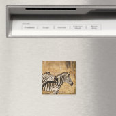 Zwei im Gras stehende Zebras Magnet (In Situ (Geschirrspüler))