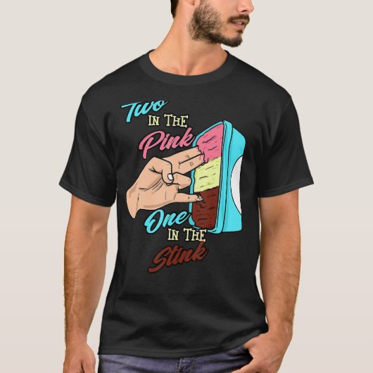 Zwei im rosa im Stink T-Shirt (Vorderseite)