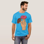 Zwei im rosa im stinkfarbenen Funny Shocker T-Shirt (Vorne ganz)