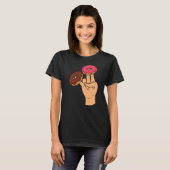 Zwei im rosa im stinkfarbenen Funny Shocker T-Shirt (Vorne ganz)