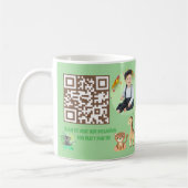 Zwei im Zoo Kinder Geburtstag Instagram Barcode Kaffeetasse (Links)