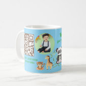 Zwei im Zoo Kinder Geburtstag Instagram Barcode Kaffeetasse (Vorderseite Links)