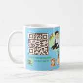 Zwei im Zoo Kinder Geburtstag Instagram Barcode Kaffeetasse (Links)