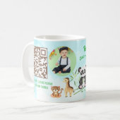 Zwei im Zoo Kinder Geburtstag Instagram Barcode Kaffeetasse (Vorderseite Links)