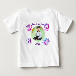 Zwei im Zoo Safari Dschungel Tiere Geburtstag Baby T-shirt