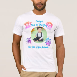 Zwei im Zoo Safari Dschungel Tiere Geburtstag Papa T-Shirt